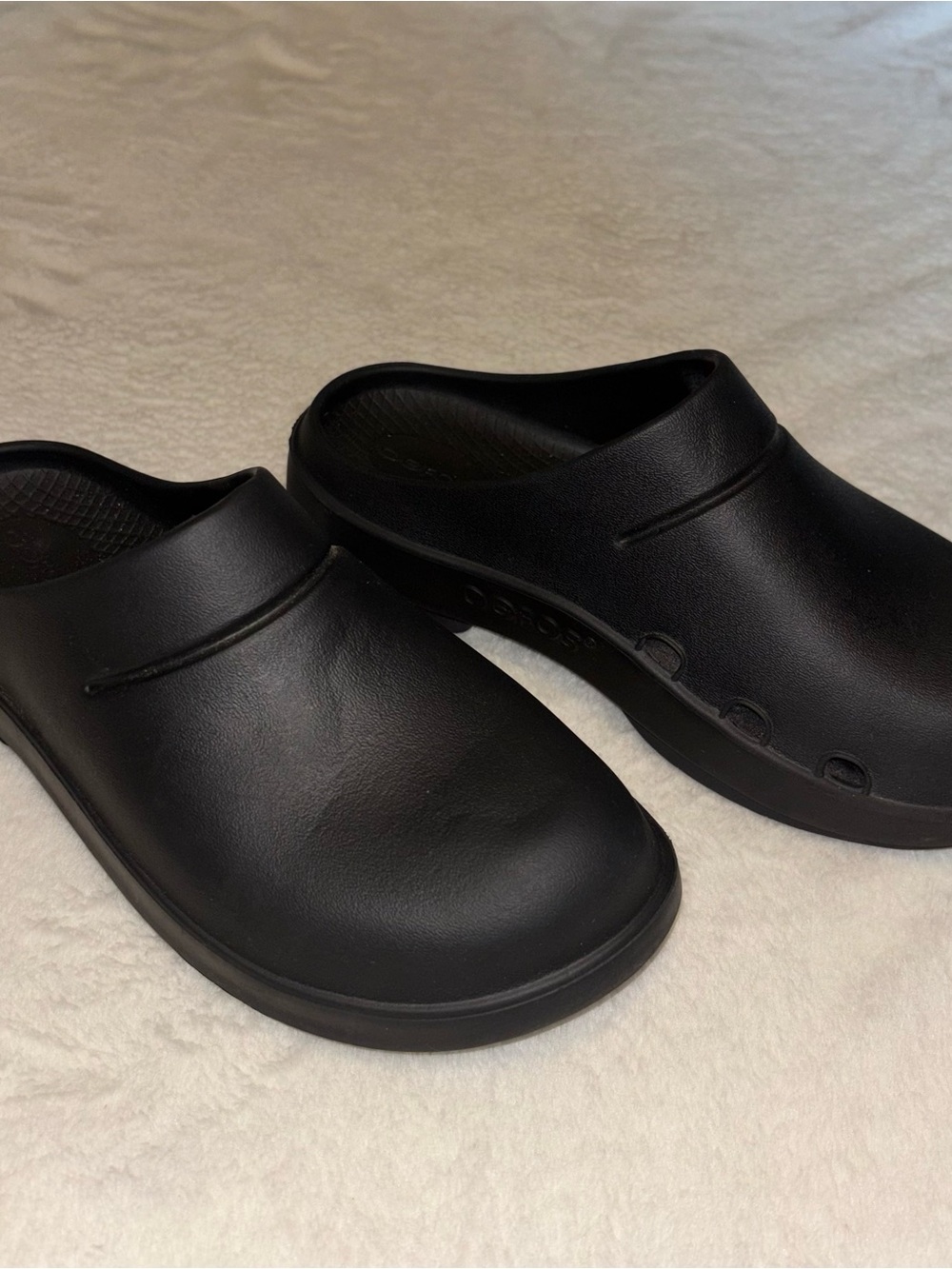 OOFOS OOClogs Black Recovery Shoes Mens 5 Women's 7